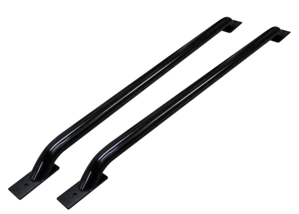 Go Rhino 4FT REAR Stake Pocket Front Drill FRONT/REAR Plates Multifit Black BED Rails