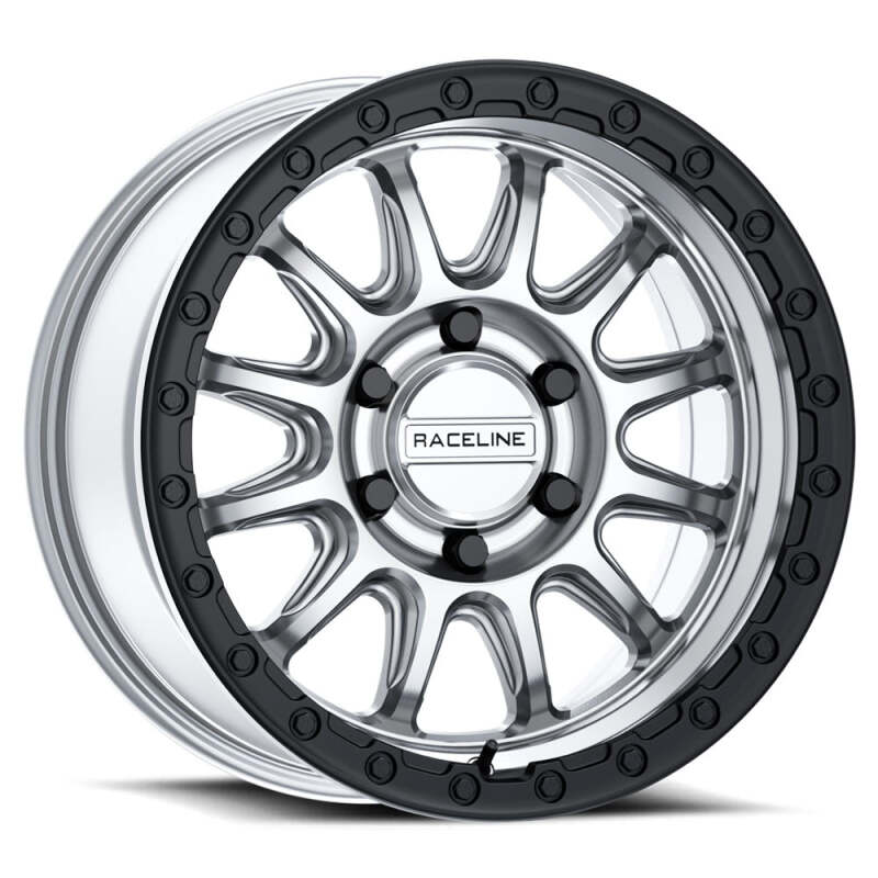 Raceline 960MB Alpha 17X8.5 / 5X127 BP / 0mm Offset / 78.1 Bore - Machined w/ Black Ring Wheel