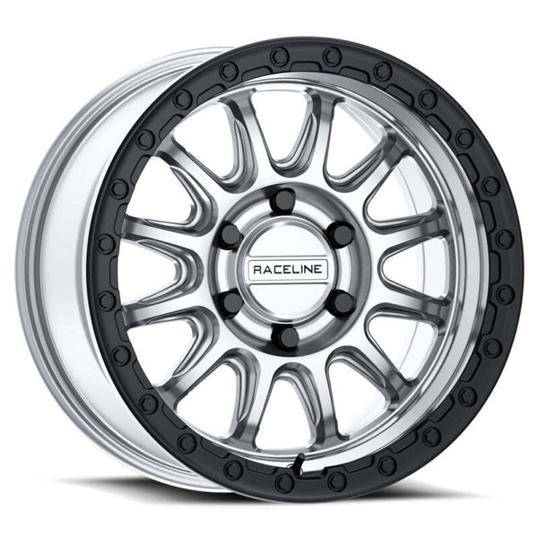 Raceline 960MB Alpha 17X8.5 / 5X127 BP / 0mm Offset / 78.1 Bore - Machined w/ Black Ring Wheel