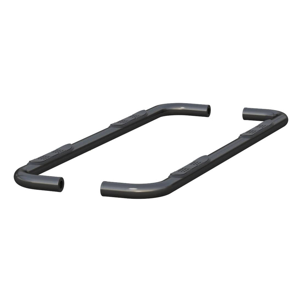 ARIES 2019+ Silv/Sierra 1500/2500/3500 3 in Round Semigloss Black Stainless Steel Side Bars