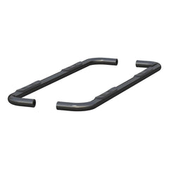 ARIES 2019+ Silv/Sierra 1500/2500/3500 3 in Round Semigloss Black Stainless Steel Side Bars