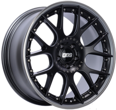 BBS Roue CH-RII 21x9.5 5x112 - noir satiné avec lèvre en inox polie et gravure Motorsport
