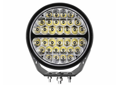 Go Rhino 9" Blackout Series Round Single Driving Kit with Daytime Running Lights Black