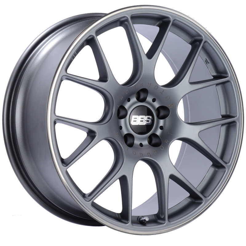 BBS Roue CH-R 20x9.5 5x114.3 ET40 alésage central 66 à protège-jante poli - titane satiné