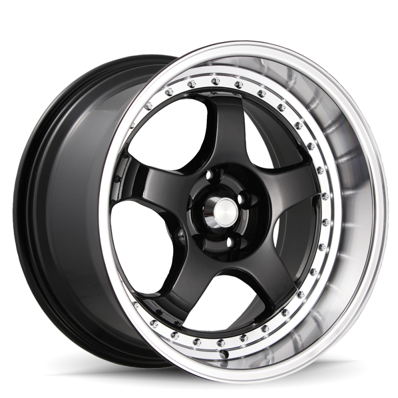 Konig Roue SSM 18x8 5x100 ET42 - noir brillant avec rebord usiné