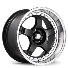 Konig Roue SSM 18x8 5x100 ET42 - noir brillant avec rebord usiné