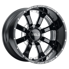 Weld Off-Road W125 Wheel 20X9 Granada Eight 8x170 ET00 BS5.00 Gloss Black MIL 125.1