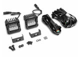 Go Rhino Bright Series 3X3 Cube Flood Light Kit Pair Blk