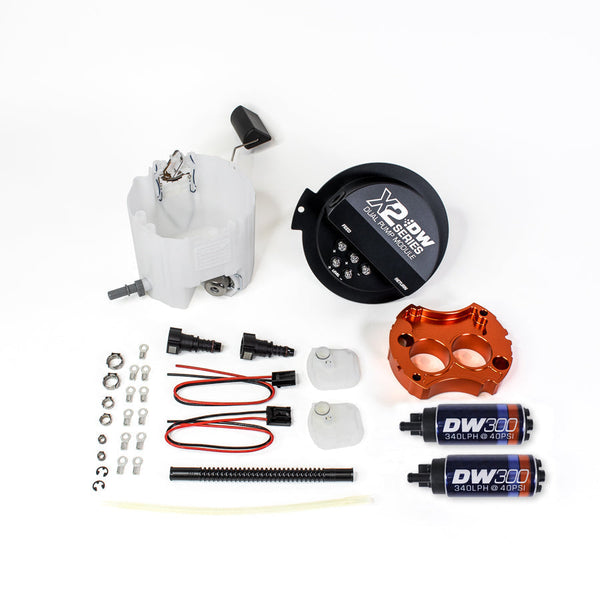 DeatschWerks Module de pompe à carburant série X2 avec 2 DW300s 10-15 Chevy Camaro LS 3.7 V6/ SS LS3
