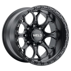 Weld Roue Ledge 8 20x10 / 8x180 / ET-18 / 4.75 BS / alésage 124.3 - noir satiné / anneau noir satiné