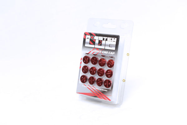 Wheel Mate Capuchons d'écrous de roue Monster - rouge 14x1.50
