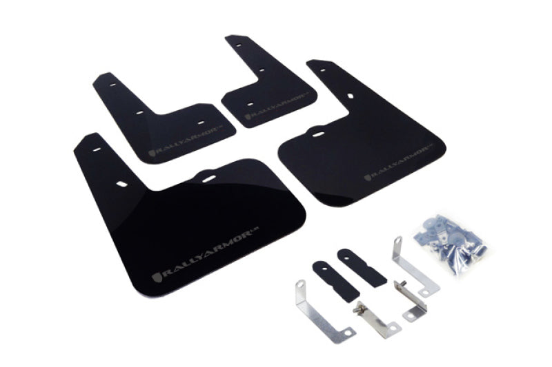 Rally Armor Garde-boue UR noir 12-18 Hyundai Veloster avec logo gris