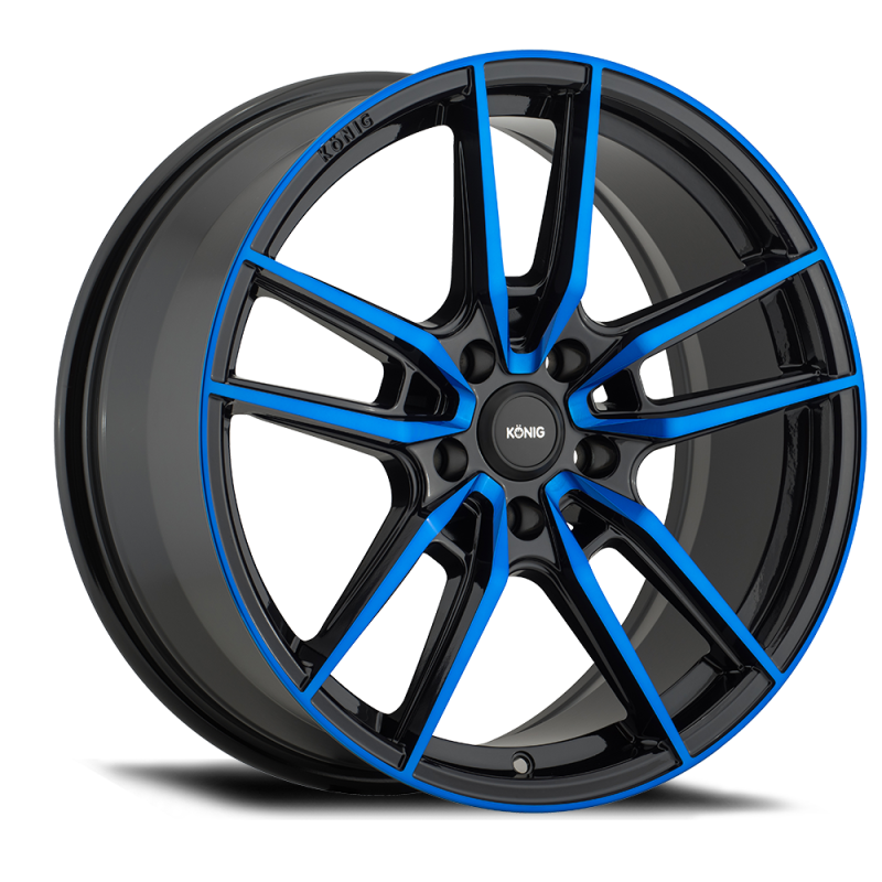 Konig Roue Myth 18x8 5x114.3 ET43 - noir brillant avec vernis teinté bleu