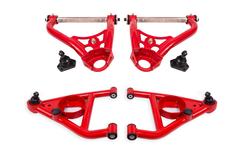 BMR Bras triangulaires supérieurs et inférieurs non réglables (polyuréthane) 67-69 GM F-Body / 68-74 X-Body - rouge
