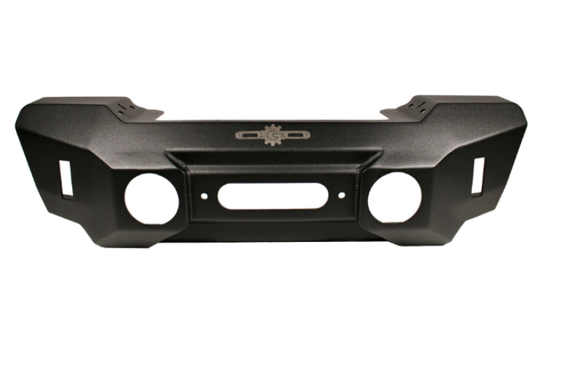 Rock Slide Pare-chocs avant court Appalachian en acier avec plaque de treuil 07-18 Jeep Wrangler JK