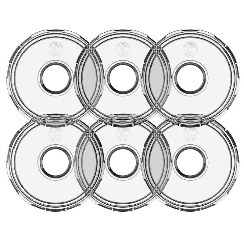 KC HiLiTES Lentilles de remplacement Cyclone V2 DEL - transparentes - paquet de 6