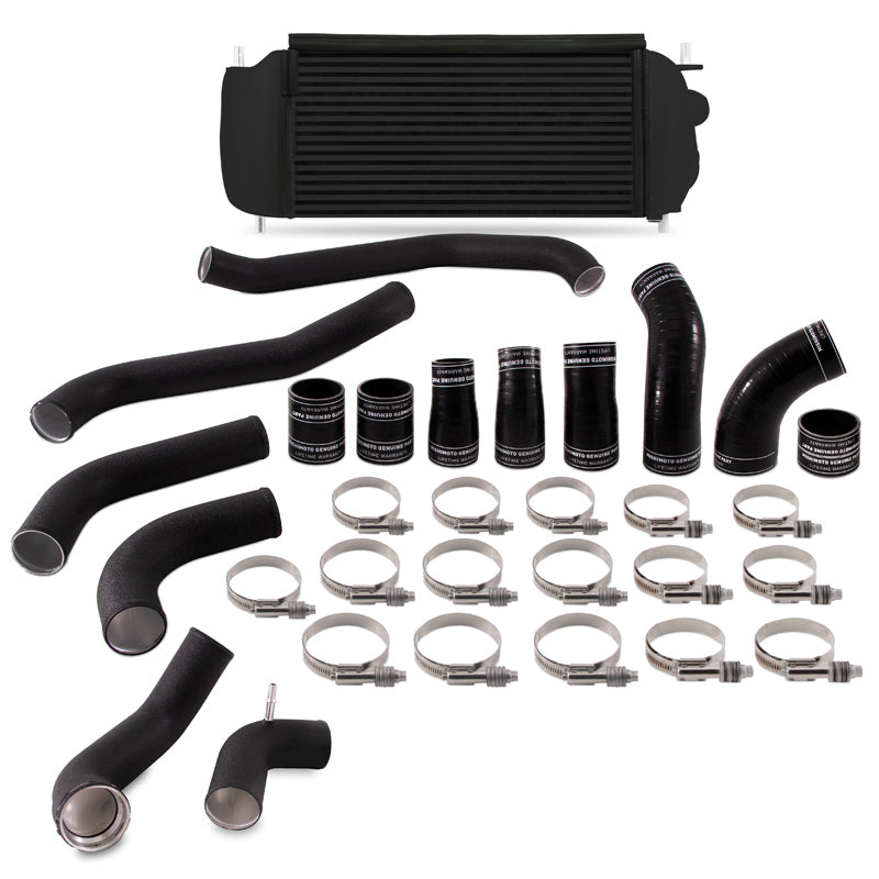 Mishimoto Ensemble de refroidisseur intermédiaire performance 2017+ Ford F150 3.5L EcoBoost - refroidisseur noir, tuyaux noirs