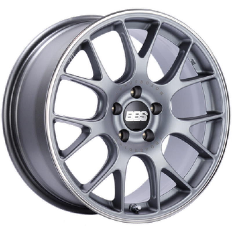 BBS CH-R 20x8 5x120 ET36 Satin Titanium Polished Rim Protector Wheel -82mm PFS/Clip Required