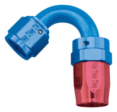 Russell Performance Embout de tuyau pivotant -10 AN rouge/bleu à pleine circulation 120 degrés (avec rayon de 15/16 po)