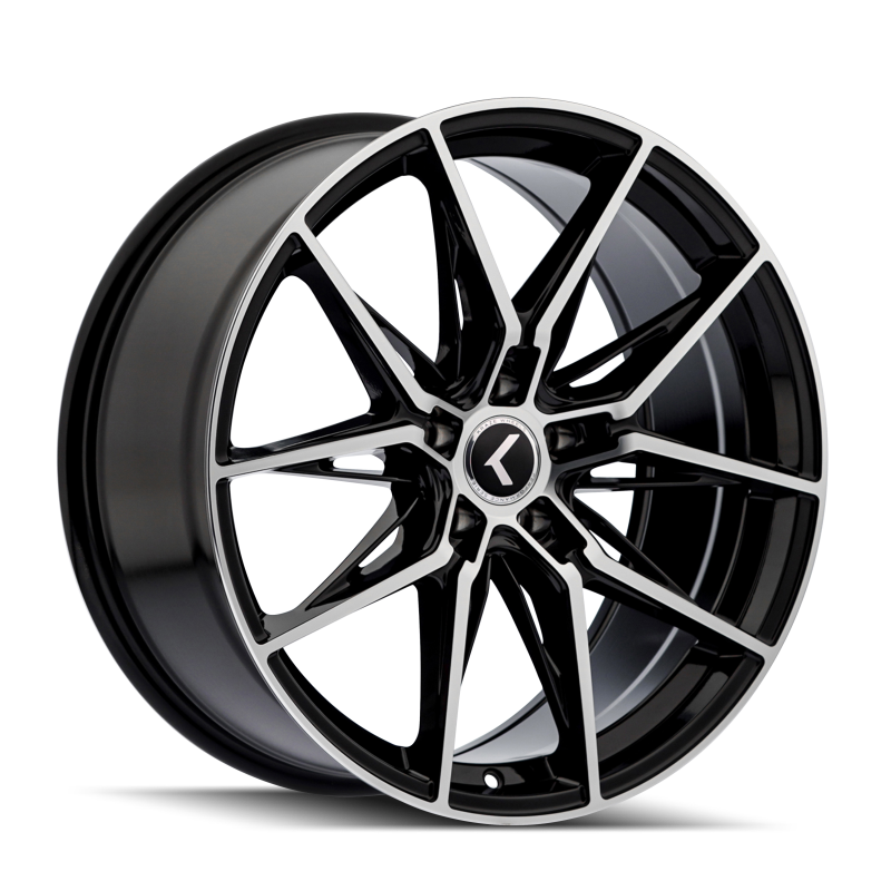 Kraze Roue KR196 Evolve 20x9 / 5x112 / déport 35mm / moyeu 66.56mm - noir brillant usiné