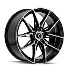 Kraze Roue KR196 Evolve 20x9 / 5x112 / déport 35mm / moyeu 66.56mm - noir brillant usiné