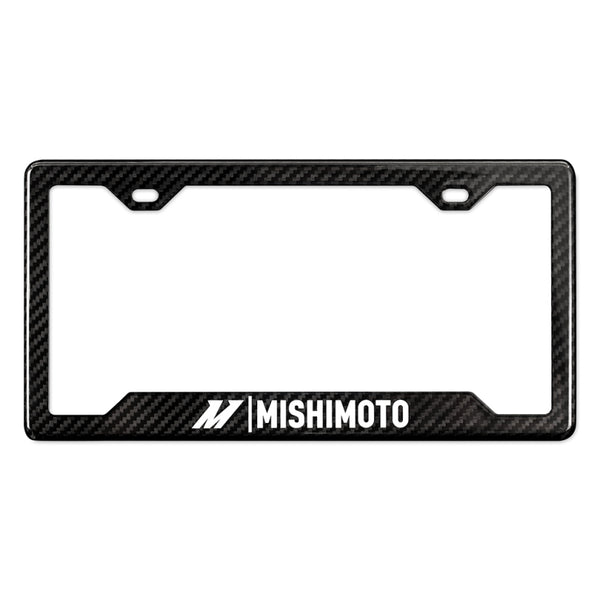 Mishimoto Cadre de plaque d'immatriculation en fibre de carbone - brillant