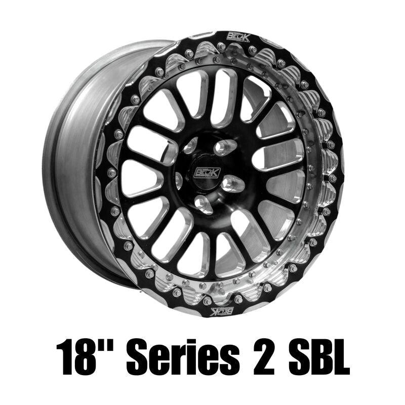 Belak Roue 18x11 / espacement arrière 6.75 po / 5x112 / plateau de montage haut / Series 2 - bloque-talon simple