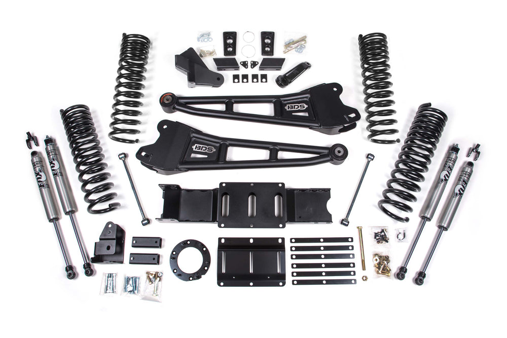 Kit de suspension BDS 6 po avec bras de suspension rayon, boîte de transfert 6 boulons avec amortisseurs NX2 - Diesel