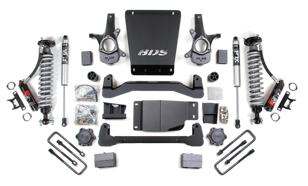 Kit de suspension rehaussé de 4 po pour GM 1500 4x4 2007-2013, 3 po à l'arrière, bloc - Amortisseurs avant C/O 2,5 PES - Amortisseurs arrière IFP PS 2,0