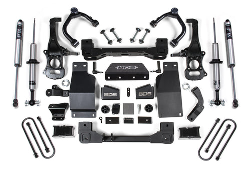 BDS Suspension Ensemble de rehaussement 4 po — 4RM — Diesel — 2025-2026 Chevy Silverado 1500 / GMC Sierra 1500 (BDS1853FSR)