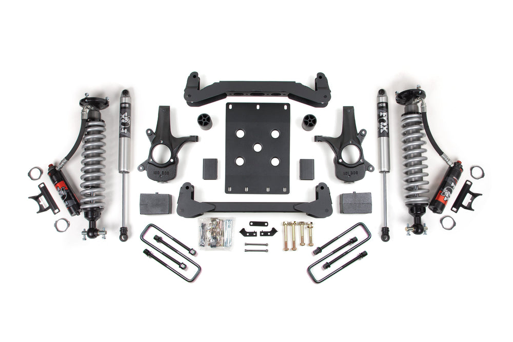 Kit de suspension surélevée 4 pouces pour GM 1500 2RM 2007-2013, arrière 3 pouces, cale - avant C/O PES 2.5 - arrière P/B PES 2.5
