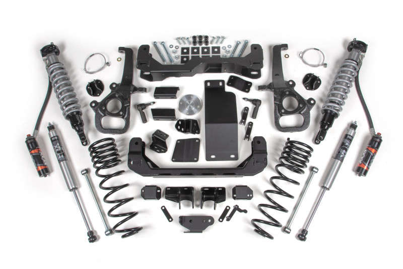 Kit de suspension rehaussée de 4 pouces pour Ram 1500 4x4 2025 avec ressorts hélicoïdaux arrière de 3 pouces - Alésage standard - Amortisseurs avant 2.5 PES C/O, arrière 2.0