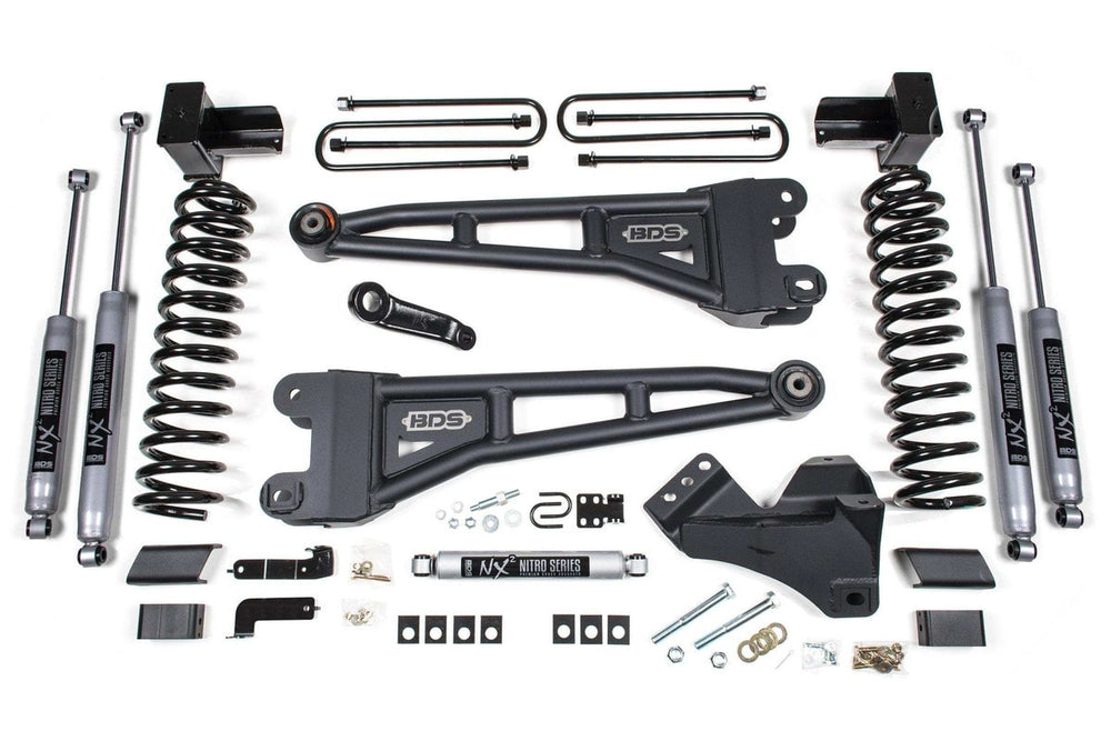 2023-2025 Ford F250/F350 4x4 Kit de suspension rehaussé à bras de suspension de 5 po, arrière de 3 po, cale, gaz - Amortisseurs NX2 - sans ressorts de surcharge