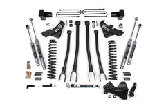 Kit de suspension rehausse 4-Link 5 po 4RM pour Ford F350 Super Duty 2023-2025, 2 po arrière, bloc, diesel, DRW - Amortisseurs 2.5 PES