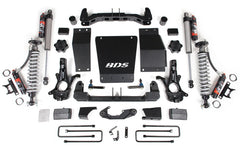 Kit de suspension 4 po pour GM 1500 4RM 2014-2018, Alum/Estampé, arrière 2 po, bloc - Avant 2.5 PES C/O - Arrière 2.5 PES P/B