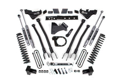 Kit de suspension relevée 4-Link 7 pouces, arrière 4 pouces, avec bloc, diesel, DRW pour Ford F350 Super Duty 4x4 2023-2025 - Amortisseurs 2.0 PS