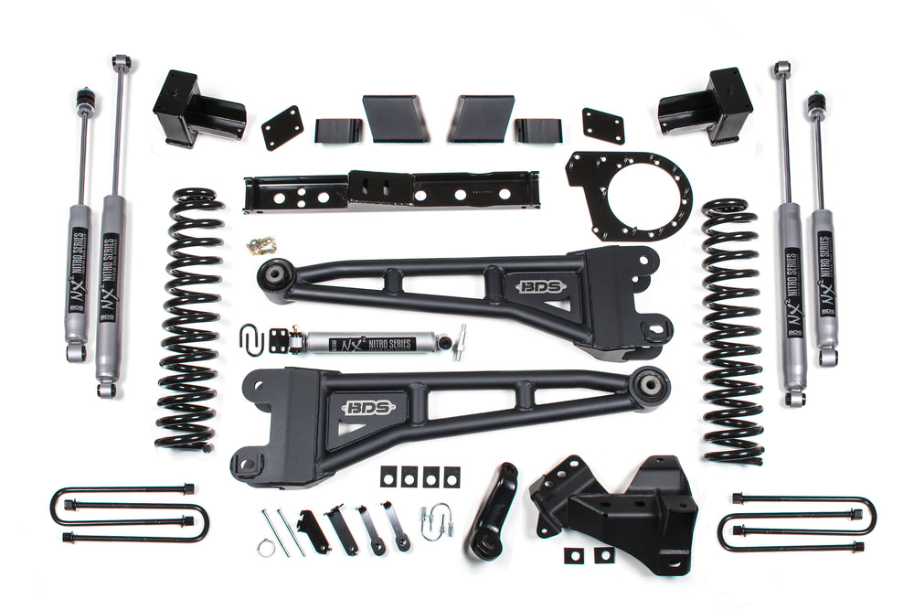 Kit de suspension BDS 6 po avec bras de suspension et amortisseurs NX2 (Ford F250/F350 Super Duty 20-22)