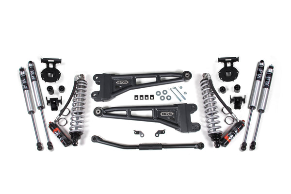 Kit de suspension BDS 2,5 pouces avec bras de suspension, combinés filetés 2.5 PES et amortisseurs 2.0 - Diesel (Ford Super Duty 11-16)