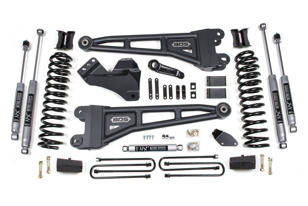 BDS Suspension 4" Lift Kit (W/o Overload w/NX2 Shocks) — Diesel — 2008-2010 Ford F-250 Super Duty / F-350 Super Duty (BDS1937H)
