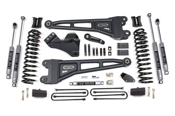 BDS Suspension 4" Lift Kit (W/o Overload w/NX2 Shocks) — Diesel — 2008-2010 Ford F-250 Super Duty / F-350 Super Duty (BDS1937H)