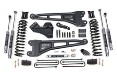 Kit de suspension BDS 4 po avec bras de suspension, bloc arrière 3 po avec lames de charge et amortisseurs - Diesel (Ford F250/F350 SD 05-07)