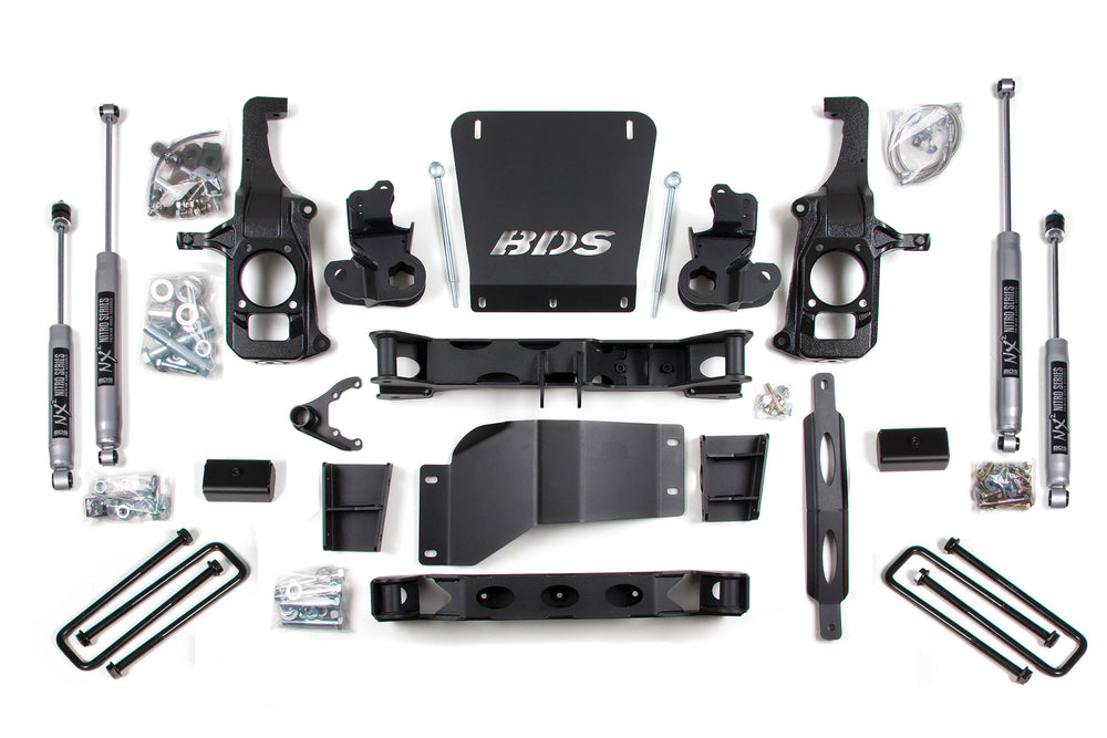BDS Suspension Lift Kit 6.5-3in Block Kit w/o Overload — 2011-2019 Chevrolet Silverado 2500 HD / Silverado 3500 HD, GMC Sierra 2500 HD / Sierra 3500 HD (BDS199H)