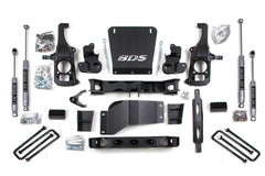 BDS Suspension Lift Kit 6.5-3in Block Kit w/o Overload — 2011-2019 Chevrolet Silverado 2500 HD / Silverado 3500 HD, GMC Sierra 2500 HD / Sierra 3500 HD (BDS198H)