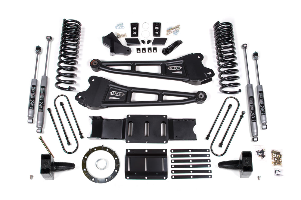 Kit de suspension BDS - Kit à bras tirés de 6 po - Boîte de transfert à 8 boulons avec surcharge - Diesel (Ram 3500 19-24)