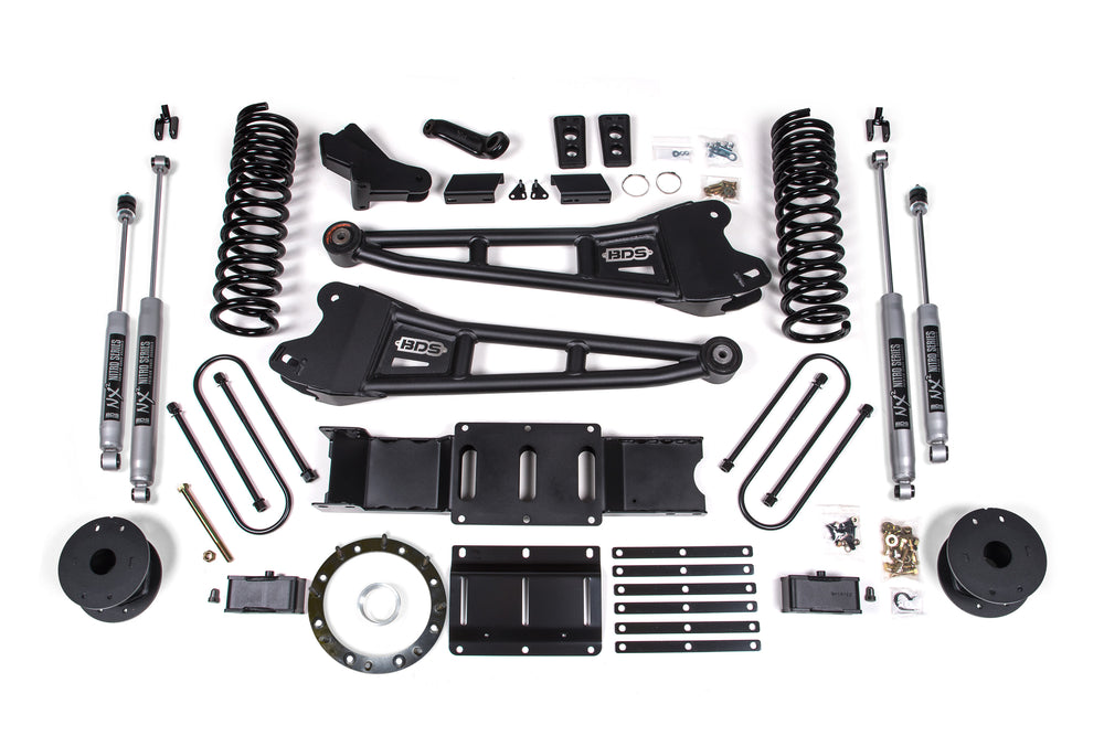 BDS Suspension 4 in. Radius Arm Lift Kit — Gas — 2019-2024 Ram 3500, 4WD (BDS1703FPE)