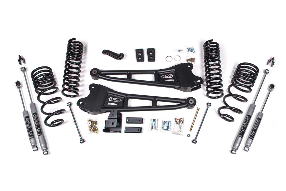 BDS Suspension 4 in. Radius Arm Lift Kit — Gas — 2014-2018 Ram 2500, 4WD (BDS1763FPE)