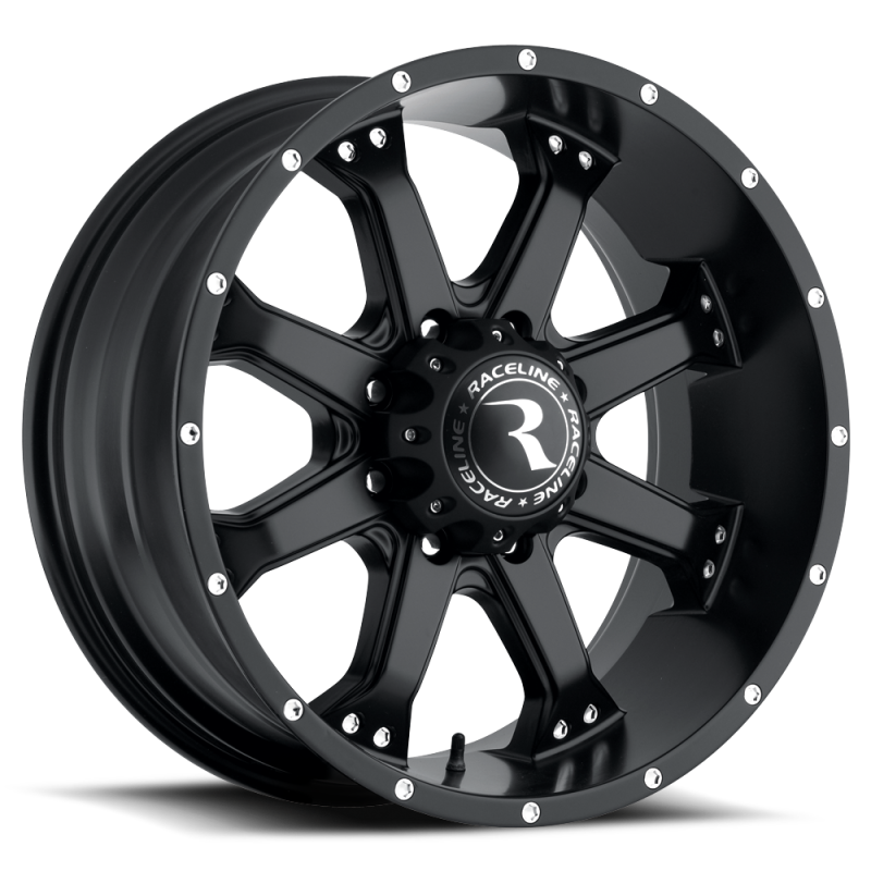 Raceline Roue 991B Assault 17x9 po / 5x127 BP / déport 0mm / alésage 78.1mm - noir satiné