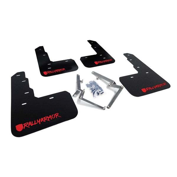 Rally Armor Garde-boue avec logo police Altered rouge 17-22 Honda Civic Type R - noir