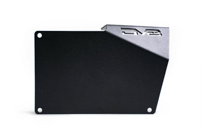 DV8 Offroad Side-Mount License Plate Relocation Bracket, No Drill — for Factory Front Bumper — 2021-2022 Ford Bronco (LPBR-02)