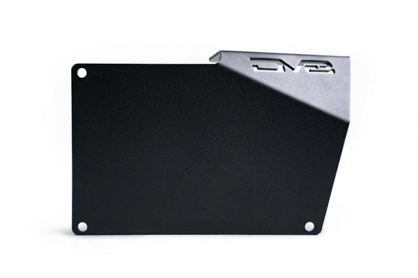 DV8 Offroad Side-Mount License Plate Relocation Bracket, No Drill — for Factory Front Bumper — 2021-2022 Ford Bronco (LPBR-02)